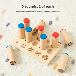 Juguetes Sensoriales Montessori, Tubo de Sonido Táctil de Madera, Material Didáctico para la Integración Cognitiva, Entrenamiento Auditivo Infantil, Memoria Táctil - Product Image 3
