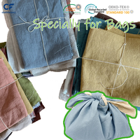 Kain Kanvas Linen 100% Flax 165-300GSM Bahan Tas Jinjing & Kantong Roti Custom untuk Merek - OEM Grosir