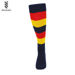 2026 Men's Knee High <strong>Football</strong> <strong>Socks</strong> <strong>Red</strong> and Yellow Stripes Sweat-Absorbent Summer - Product Image 2