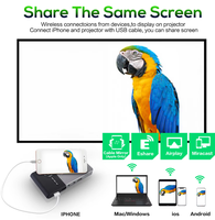 Mini projecteur LED portable C2 Android 1 Go de RAM 8 Go/32 Go de ROM DLP 4K Home Cinéma avec haut-parleur intégré pour une utilisation en extérieur