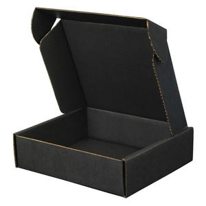 Personalisierte Beidseitig Bedruckte Schwarze Papierbox Maßgefertigte Versandboxen für Kleidung Faltbare Schuhbox - Product Image 1