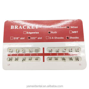 Yamei ortodontico 10000set a buon mercato tipo caldo dentale ortodontico Roth staffa Roth MBT Edgewise Wire taglio staffe (20 pz/carta) - Product Image 2