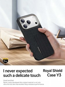 Benks Kevlar® Fiber & Aluminum Magnetic Snap-On <b>Case</b> with Kickstand for iPhone 17 Pro Series - Product Image 2