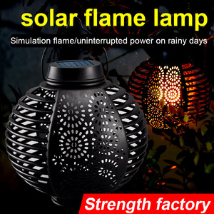 Lanterne solaire murale extérieure à LED, résistante à l'eau, alimentée par énergie solaire, décoration de jardin, batterie mono Si 12V incluse - Product Image 2