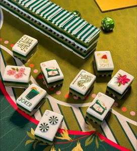 Tuiles de <span class=keywords><strong>Mahjong</strong></span> américaines en acrylique rayées, de luxe, modernes, sur le thème du golf, pour jeu manuel à la maison et en cadeau - Product Image 5