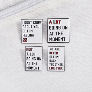 Citas divertidas, alfileres masónicos personalizados, broches artesanales de Metal, insignias de solapa, nunca volveremos a estar <span class=keywords><strong>juntos</strong></span>, regalos para niños, amigos - Product Image 2