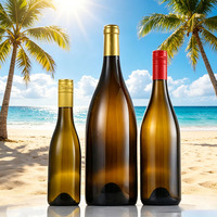 Bouteille de vin en verre 375ml 750ml 1500ml Vert foncé Ambre Bordeaux Bouteille de champagne pour vin rouge spiritueux liqueur avec bouchon en liège Vente en gros