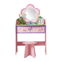 Chaise commode pour chambre d'enfant Modern Designs Table de courtoisie en bois avec miroir de maquillage pour meubles de maison pour enfants