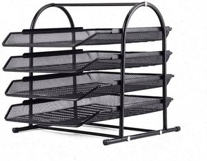 Metal <b>File</b> Cabinet <b>Organizer</b> Desktop Storage Rack Document Stand <b>File</b> Holder Office Supplies - Product Image 2
