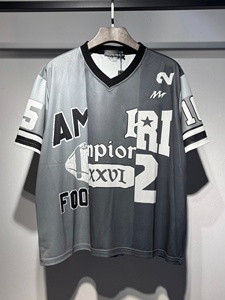 Camiseta Unisex de Algodón Dobby 100% de 250GSM, Corte Ajustado, Cuello en V, Transpirable, de Secado Rápido, con Impresión Serigráfica, para Dropshipping - Product Image 4