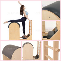 MJD W17A Pilates Ladder Barrel de Madera de Arce, Duradero, Portátil, para Adultos, Equipo de Ejercicio para Yoga y Salud en Casa/Estudio, Garantía de 3 Años