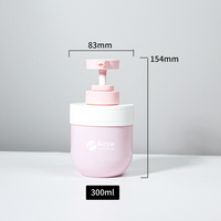 Bouteille pompe en plastique Keyo 300 ml, forme mignonne, en PET, pour gel douche et nettoyant visage avec distributeur, emballage pour shampoing bébé