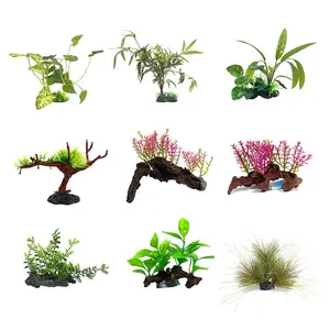 Aquarium Pflanzen zubehör Kleine Aquarium dekorationen Kunststoff zubehör