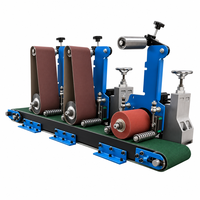 Nouvelle ponceuse à bande double MECOR Geyu pour travaux lourds, machine à poncer et polir le métal, ébavureuse de tôles plates en acier inoxydable