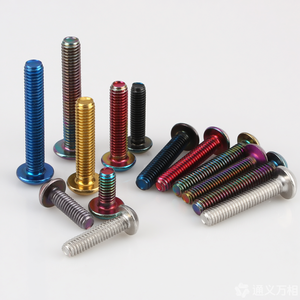 Tornillo de cabeza platónica de titanio de 12 mm, tornillo de máquina de acero inoxidable con rosca fina M3, estilo colorido para coche, estilo aluminio. - Product Image 2