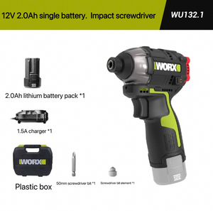 Trapano Avvitatore Elettrico Brushless <span class=keywords><strong>WORX</strong></span> OEM 12V 140N.m con Grande Coppia, Modello WU132, con Portainserti per Uso Fai-da-te e Industriale - Product Image 3