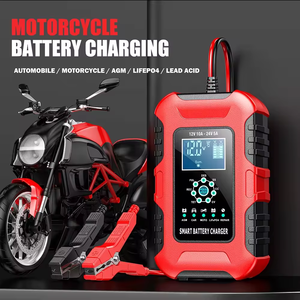 FOXSUR 12V 10A 24V 5A 7-stage Lead Acid AGM LiFePo4 Motorcycle Car Lithium Battery Digital LCD Large Display Automatic Charger - Product Image 6