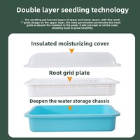 Plateau hydroponique à double couche en plastique X81 pour la germination des plantes, plateau de germination des haricots, plateau de semis, pot de semis hydroponique pour légumes