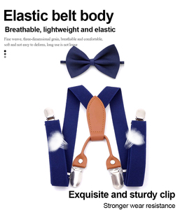 Suspender bayi, termasuk 4 klip kuat dengan dasi kupu-kupu dapat diatur untuk bayi laki-laki dan perempuan - Product Image 2