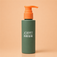 Bouteille en plastique PET givrée verte de 100 ml prête à être expédiée, pour essence, crème solaire, soin de la peau, vente en gros, durable pour les marques de beauté
