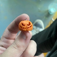 Aflion Vente en gros de touches de clavier personnalisées en forme de citrouille d'Halloween, touches de clavier en résine 3D translucides personnalisées, dessin animé, couleurs rétro faites à la main
