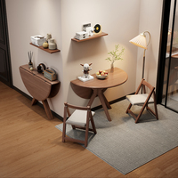Table à manger moderne pliante en bois massif de style chinois pour petit appartement Table à manger pliable