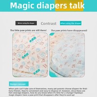 Couches jetables spéciales pour chats, super absorbantes, toutes tailles, en tissu non tissé, modèle 16YN1367-Meow