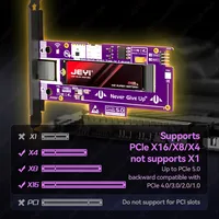 JEYI Wi-Fi Remote Power Reset Switch PCIe 5.0 M.2 Adapter 128Gbps Kontrol Aplikasi PC Desktop untuk 2280 2260 2230 SSD OEM