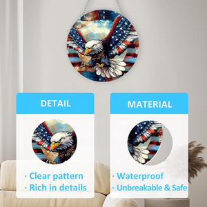 Eagle Wall Art Acrylique Fenêtre Suspendue Patriotique Plastique Artisanat Yard Signes et Affiches Imprimées pour <span class=keywords><strong>Garage</strong></span> Homme - Product Image 3