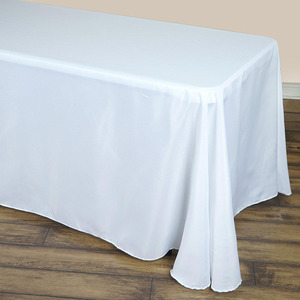 Manteles de poliéster cuadrados y rectangulares extra grandes, paños de punto lisos blancos y negros para eventos de fiesta, planta de cartón - Product Image 4