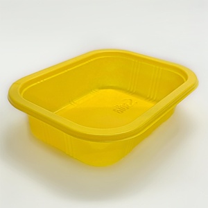 Contenedores Desechables Amarillos para Almacenamiento de Alimentos con Tapas de Material PP, Bandeja de Plástico Dorado para Chocolate, Galletas y Pasteles - Product Image 4