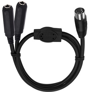 MIDI 5pin maschio a doppio DC 6.35mm 1/4 "TS/TRS adattatore femmina DIN5P cavo Audio dispositivi Stereo con connettori Din 5 1m - Product Image 5