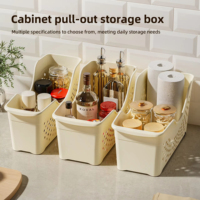 Panier de rangement de cuisine coulissant et peu encombrant en plastique ventilé pour couvercles et casseroles