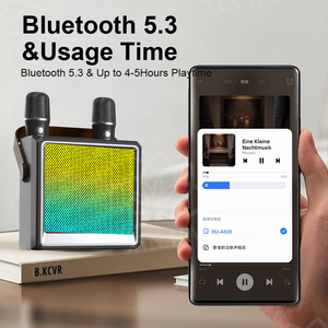 Màn Hình LED Hiển Thị Máy <span class=keywords><strong>Karaoke</strong></span> Hệ Thống Loa Với 2 Micro Hát Và Nhảy Đồ Chơi Giáng Sinh Quà Tặng Cho Trẻ Em - Product Image 3