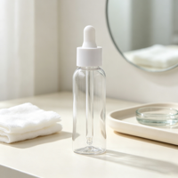 Flacon compte-gouttes PET de 30 ml, 40 ml, 50 ml, 60 ml avec logo personnalisé pour la distribution de lotion et de shampoing