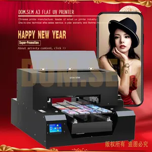 Hot bán UV flatbed máy in phun Da Kỹ Thuật Số Máy In A3 kích thước 3D kết cấu nổi