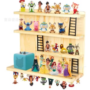 Wooden Figurine Display Rack <b>Wall</b> <b>Mounted</b> Multi Layer Childrens Bedroom Hanging Rack Decorative <b>Shelf</b> - Product Image 1