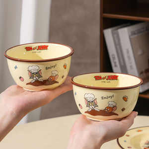 Ensemble bol et assiette en céramique Tom et Jerry, 8 pouces, rond, en porcelaine, vaisselle enfant pour la maison - Product Image 4