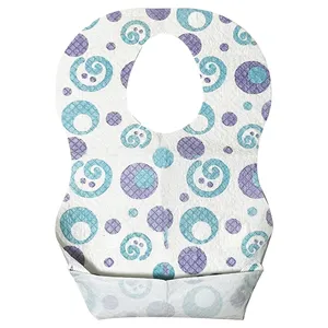 High Quality Best Price Adjustable Neck Adhesive Instant Obsorbtion Stain Isolation Impermeable Disposable Baby Bibs