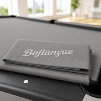 Kit de rechapage de billard gris titane avec 6 bandes de rebord pré-découpées à extrémités droites
