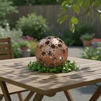Rusty decorative ball for garden decoration