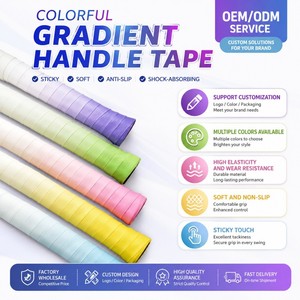 Bande adhésive personnalisée pour raquettes de badminton et de tennis, OEM ODM, antidérapante, absorbant la transpiration, avec emballage individuel - Product Image 2