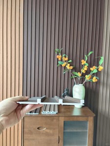 Revêtement mural en lattes de <span class=keywords><strong>composite</strong></span> bois-plastique, design moderne, panneaux PVC pour murs, imperméables, résistants aux chocs - Product Image 6