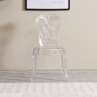Acrylique Transparent Palais Extérieur Dos Nu Chaise Simple Hôtel Banquet Salle De Mariage Chaise