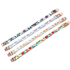 <span class=keywords><strong>Collier</strong></span> pour chien floral avec nœud papillon, boucle <span class=keywords><strong>en</strong></span> métal or rose, motif floral élégant, <span class=keywords><strong>collier</strong></span> et laisse pour chiens et chats <span class=keywords><strong>de</strong></span> petite, moyenne et grande taille - Product Image 3