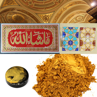 Pigment nacré doré en gros d'usine, poudre de mica métallique pour le revêtement de statues de Bouddha