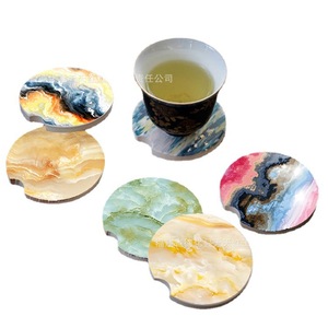 Coussin de siège rond en céramique avec motif floral, base en liège épaissie, pour voiture ou usage domestique, fabriqué à Quanzhou, 2023, 5 - Product Image 5