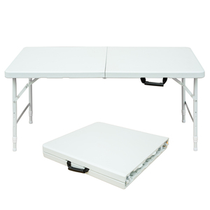 <b>Foldable</b> <b>Plastic</b> <b>Table</b>, Portable Heavy Duty <b>Table</b> for Camping, Picnic & Party, Multiple Sizes Available, White - Product Image 2