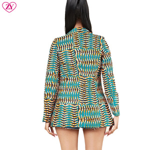 <span class=keywords><strong>Blazer</strong></span> Doppiopetto da Donna Taglie Forti con Stampa Africana, Giacca Ankara, Cappotto Dashiki, Realizzato su Misura, 100% Cotone, per la Vita Quotidiana - Product Image 4
