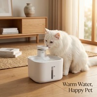 Bebedero Inteligente para Mascotas con Temperatura Constante de 28 Grados, Carga Inalámbrica, Filtro de 5 Etapas, Dos Modos, 60 Días de Duración de la Batería, WiFi